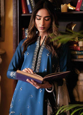 KP762-SUMMER - 3PC Lawn Heavy Embroidered Shirt With Printed Dupatta Fancy Monar